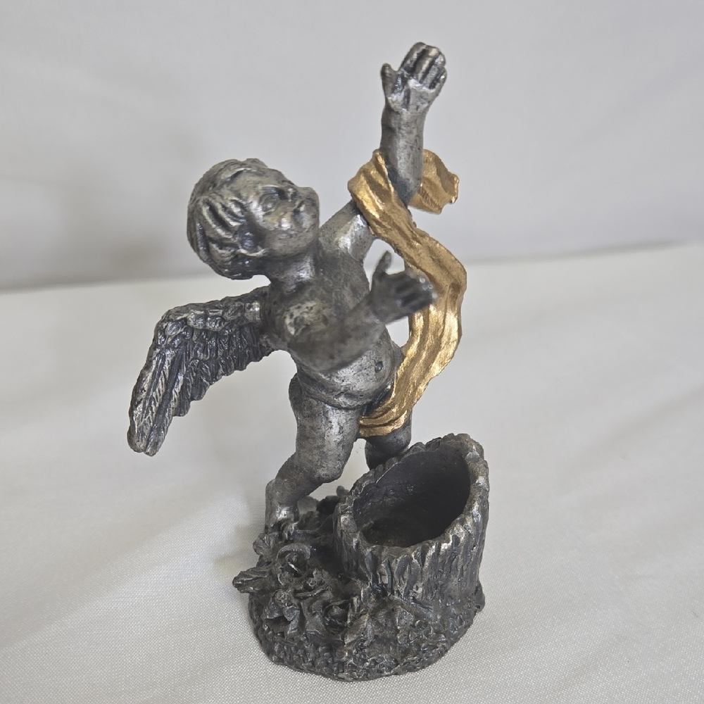 SPI Pewter Cherub/Angel‎ Figure/Sculpture, 3" Tall Vintage 1993